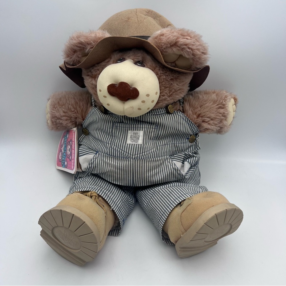 Vintage FURSKINS 22" Moody Hollow DUDLEY by XAVIER ROBERTS Teddy w Overalls